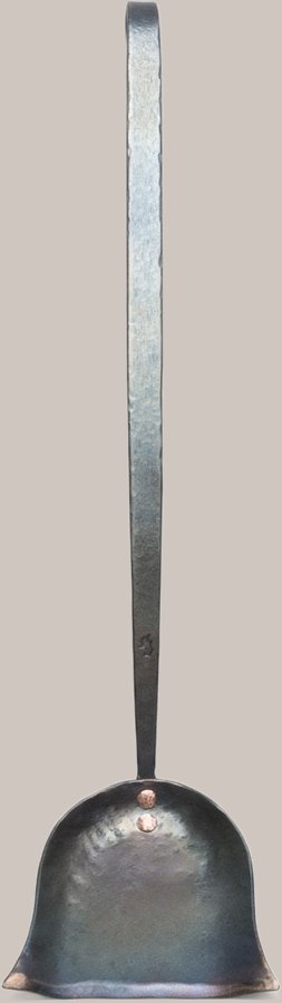Hand-forged fire shovel