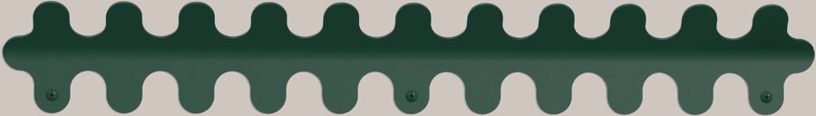 Wiggle Wall Hanger, 11 hooks (Forest Green)