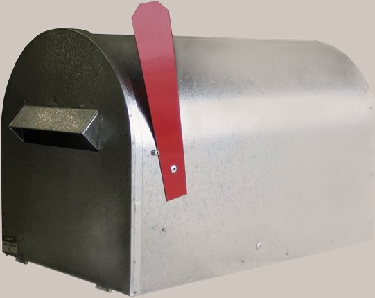 Round Rural Galvanised letterbox